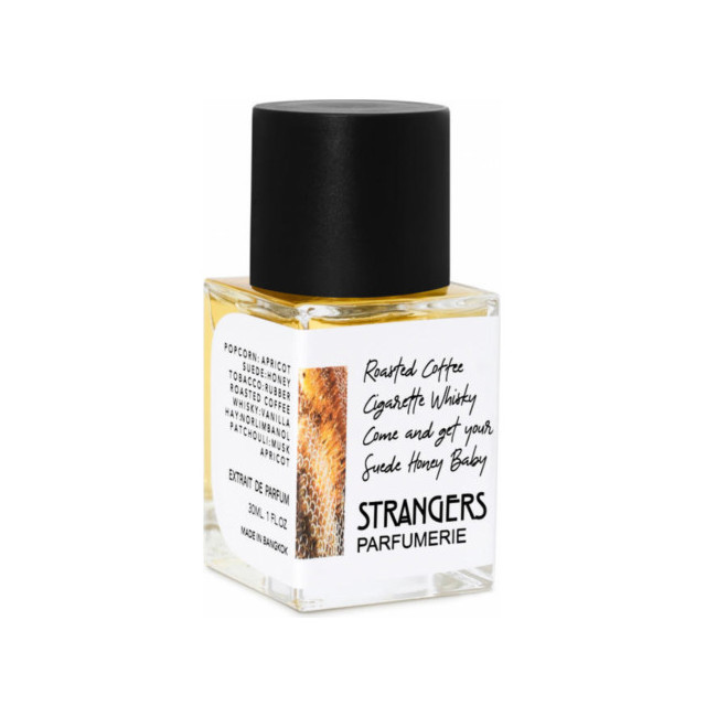 Roasted Coffee Cigarette Whisky Come And Get Your Suede Honey Baby di Strangers Parfumerie