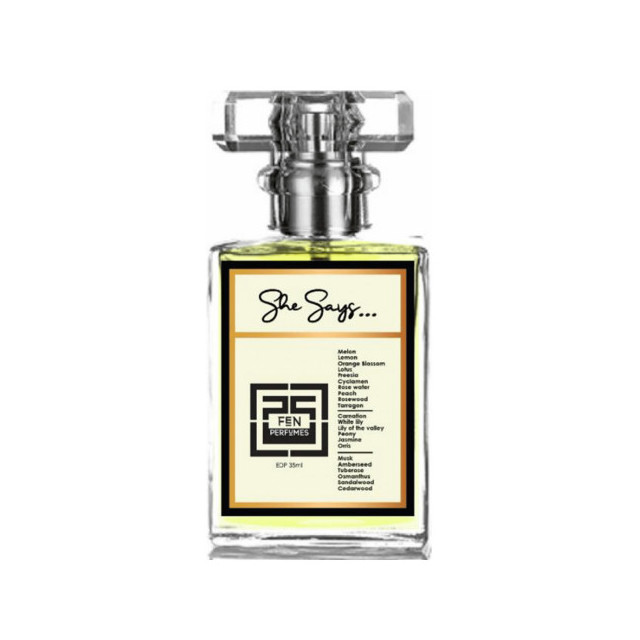 Immagine del profumo She Says di FEN Perfumes